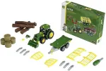 Klein John Deere tractor for turning with 2 trailers