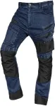 NEO TOOLS Spodnie robocze DENIM, wzmocnienia Oxford, granatowe, rozmiar L