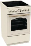 Pliit Gorenje | Cooker | GECS5B70CLI | Hob type Vitroceramic | Oven type Electric | Beige | Width 50 cm | Depth 59.4 cm | Energy efficiency class A | 70 L