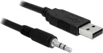 DeLOCK Konverter USB 2.0 Typ-A Stecker zu Seriell TTL 3,5 mm 3 Pin Klinke 1,8 m (5 V)