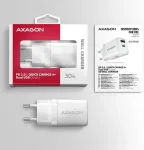 Noname Axagon Sil wallcharger 2x port (USB-A + USB-C), PD3.0/QC4+/PPS/AFC/Apple. 30W total power.