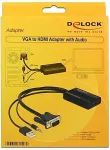 DELOCK VGA Adapter D-Sub15 +Audio -> HDMI A St/Bu