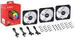 XPG ADATA VENTO 120 3 PACK REVERSE COOLING FAN RGB BLACK
