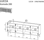 Cama MEBLE Cama LUCCA 4D chest of drawers, 200x40x80, black