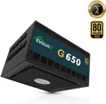 Toiteplokk EVOLVEO G650,source650W,ATX3.1,14cm,aPFC,80+GOLD,3YRW