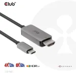Club3D Club 3D CAC-1010 USB-C Gen2 to HDMI aktiv adapterkabel 3m Gr&aring;
