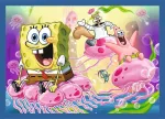 Trefl SPONGEBOB Puslede komplekt 4 in 1 K&auml;snakalle