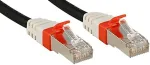Lindy Premium - Patch-Kabel - RJ-45 (M) - RJ-45 (M) - 30cm - SFTP - CAT 6a - halogenfrei - Schwarz (45361)