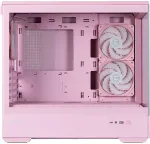 Korpus Zalman P30 V2, mATX Mini Tower PC Case, 3 x 120mm ARGB Fans, Pink