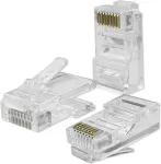 Qoltec RJ45 through connector plug,CAT5e,UTP,100pcs