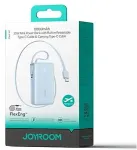 Joyroom JR-PR2L 10000 mAh 35W z wbudowanym zwijanym kablem USB-C niebieski