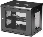 Startech .com 9HE wandmontage Server Rack - bis zu 43cm tief - Geh&auml;use mit Scharnier - Netzwerkschrank - Server Schrank - Schrank f&uuml;r Rack-Geh&auml;use - Wand montierbar - Schwarz - 9U