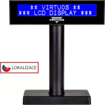 VIRTUOS LCD customer display FL-2026MB 2x20, USB, black