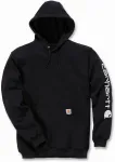 No name Carhartt Mid Signature Sleeve Logo Black Sweatshir