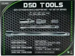 DSDTOOLS 20 TK PIKENDUSVARRETE JA ADAPTERITE KOMPLEKT - 1/4", 3/8", 1/2" DS1480
