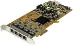 V&otilde;rgukaart Startech .com 4 Port Gigabit PoE PCIe Network Card - PSE PCI Express NIC - Netzwerkadapter - PCI Express x4 - Gigabit Ethernet x 4 (ST4000PEXPSE)