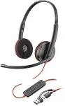 HP Poly Blackwire 3215 Monaural USB-C Headset +3.5mm Plug +USB-C/A Adapter (Bulk)