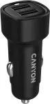 Canyon car charger OnDrive 24 24W 2xUSB-A Black