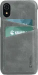 Krusell Kaitse&uuml;mbris kahe kaarditaskuga Sunne, Apple iPhone XR, naturaalsest nahast, hall,
