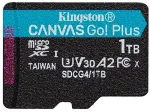 M&auml;lukaart Kingston Canvas Go! Plus 1 TB microSDXC memory card, black, UHS-I U3, Class 10, V30, A2