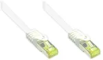 GoodConnections RJ45 Patchkabel mit Cat. 7 Rohkabel und Rastnasenschutz (), S/FTP, PiMF, halogenfrei, 500MHz, OFC, wei&szlig;, 7,5m,