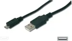 Digitus USB 2.0 Anschlusskabel Typ A -mikro B St/St 1.8m, sw