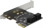 V&otilde;rgukaart DELOCK Kontroller DELOCK 4-pordiline SATA PCI Express x1 kaart madala profiiliga