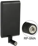 DELOCK WLAN 802.11 ac/a/h/b/g/n Antenne RP-SMA Stecker 7,5 - 10 dBi direktional mit Kippgelenk schwarz