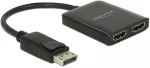DELOCK DisplayPort 1.4 Splitter 1 x DisplayPort zu 2 x HDMI MST
