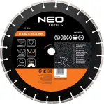 NEO TOOLS Tarcza diamentowa 350 x 25.4 mm, segmentowa, spawana laserowo