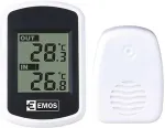 EMOS E0042 Electronic environment thermometer Indoor/outdoor Black, White