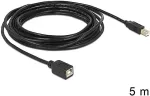 DELOCK - USB-Verl&auml;ngerungskabel - USB Typ B, 4-polig (M) - USB Typ B, 4-polig (W) - 5,0m (USB/USB2.0) - Schwarz (83429)
