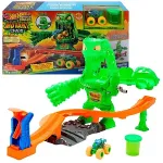 Mattel Hot Wheels Monster Trucks Mutant Monster Takedown Playset with Toy Truck & Slime