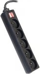 PREMIUMCORD Extension cord 230V 5m 5 sockets, off, black
