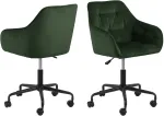 Home4you T&ouml;&ouml;tool BROOKE 59x58,5xH88,5cm, metsaroheline samet, 100% pol&uuml;ester, jalg: must metall