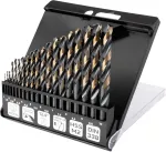 NEO TOOLS Wiertła do metalu HSS-CNC, 124&deg;, "Pro-Tec", 1.0-10.0 mm, zestaw 19 szt.