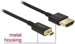 Delock Kabel High Speed HDMI mit Ethernet - HDMI-A Stecker > HDMI Micro-D Stecker 3D 4K 0.25 m Slim High Quality