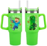 Paladone Minecraft Green 900ml Insulated Cup and Straw