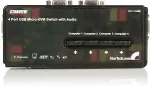 Startech .com 4 Port VGA / USB KVM Switch - 4-fach VGA KVM Switch inkl. Kabel und Audio - KVM-/Audio-Switch - USB - 4 x KVM/Audio - 1 lokaler Benutzer - Desktop (SV411KUSB)