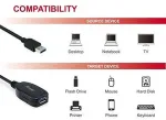 EQUIP Kabel USB-A 3.0 -> A Verl. St/Bu 10.00m 5Gbps akt.sw