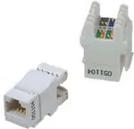 DATACOM UTP Keystone Cat6 white Dual Slim back notch