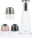 Adler AD 4449W seasoning grinder Salt & pepper grinder set Steel, White
