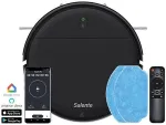Tolmuimeja SALENTE R2, robot vacuum cleaner, wet mopping, charging station, black