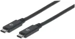Manhattan USB 3.2 Kabel 10Gbit/s C-Stecker auf C-Stecker 1m