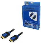 Logilink HDMI-Kabel Ethernet A -> A St/St 1.00m Gold
