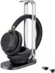 YEALINK BH76 Plus + laadimisalus Teams USB-C/A traadita peakomplekt Peapael K&otilde;ned/muusika USB Type-C / USB Type-A Bluetooth Laadimisalus Black