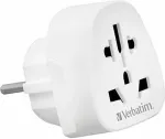 VERBATIM World to Europe Travel Adapter Plug white WTEU-02 49549