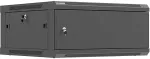 LANBERG WALL-MOUNTED INSTALLATION CABINET 19" 4U 600X600 BLACK METAL DOOR (FLAT PACK)