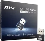 V&otilde;rgukaart Msi AX1800 Nano WiFi USB Adapter WLAN 1201 Mbit/s