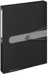 Herlitz Sammelbox easy orga to go, DIN A4, schwarz opak PP-Folie, F&uuml;llh&ouml;he: 40 mm, mit Gummizugverschluss und (11206117)